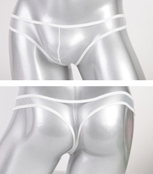 Белые прозрачные стринги