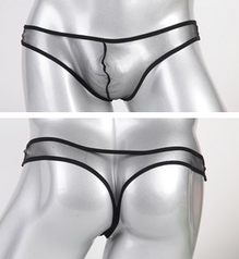 Черные прозрачные стринги