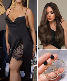 Готовый образ №171: парик, клипсы, платье