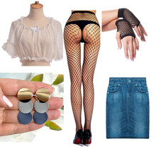 Готовый образ №186: топ, юбка, перчатки, колготки, клипсы