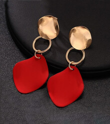 Клипсы "Лепесток розы" (красный)