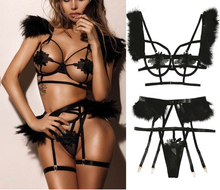 Комплект белья "Нежный ангел" (черный)