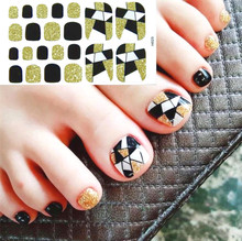 Наклейки на ногти для педикюра