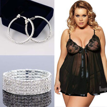 Готовый образ №334: клипсы, браслет, сорочка