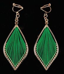 Клипсы "Зеленый листок"