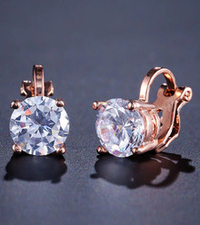Клипсы "CRYSTAL" (прозрачный в золоте)