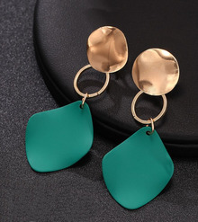 Клипсы "Лепесток розы" (зеленый)