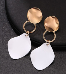 Клипсы "Лепесток розы" (белый)