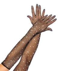 Перчатки со стразами