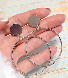 Клипсы с кольцами "Infinity" (серебристый)