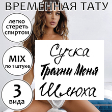 Набор тату надписей с ругательством