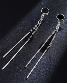 Клипсы с цепочками "Альбина" (серебро) 