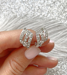 Клипсы "Wave" (серебро)