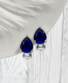 Клипсы "Капелька" (синий)