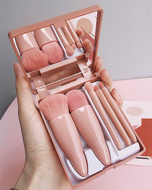 Набор кистей для макияжа с зеркальцем 