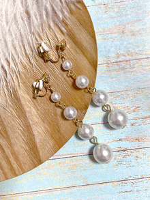 Клипсы с искусственным жемчугом "Lassie"