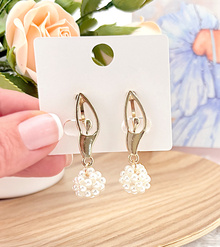 Клипсы "Балерина" с бусинками 