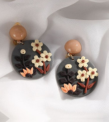 Клипсы "Весна" (серые) 