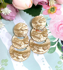 Клипсы "Элиза" (матовое золото) 