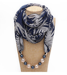 Шарф-колье с бусинами