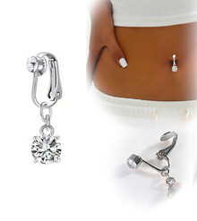 Клипса-пирсинг для пупка (серебро)