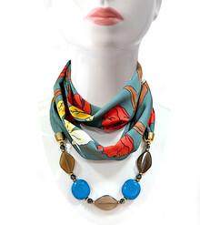 Шарф-колье с камнями