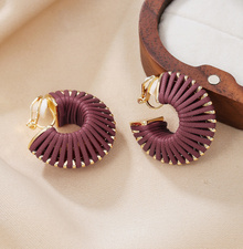 Клипсы "Рианна" (бордовый)