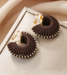 Клипсы "Рианна" (коричневый)