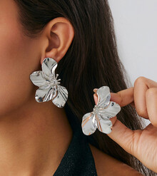 Серьги "Серебристое соцветие"