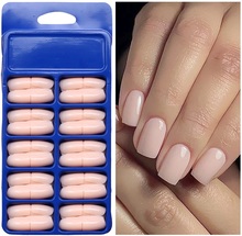 Нюдовые накладные ногти 