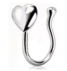 Клипса-пирсинг для носа (сердце)