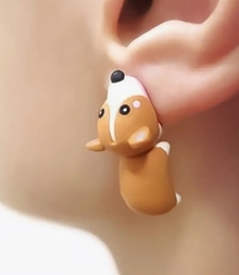 Серьги-гвоздики "Корги"