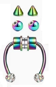 Магнитная клипса-пирсинг для носа